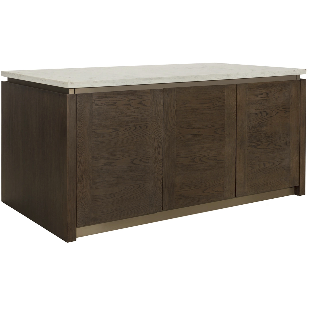 Boden White / Chocolate Kitchen Island